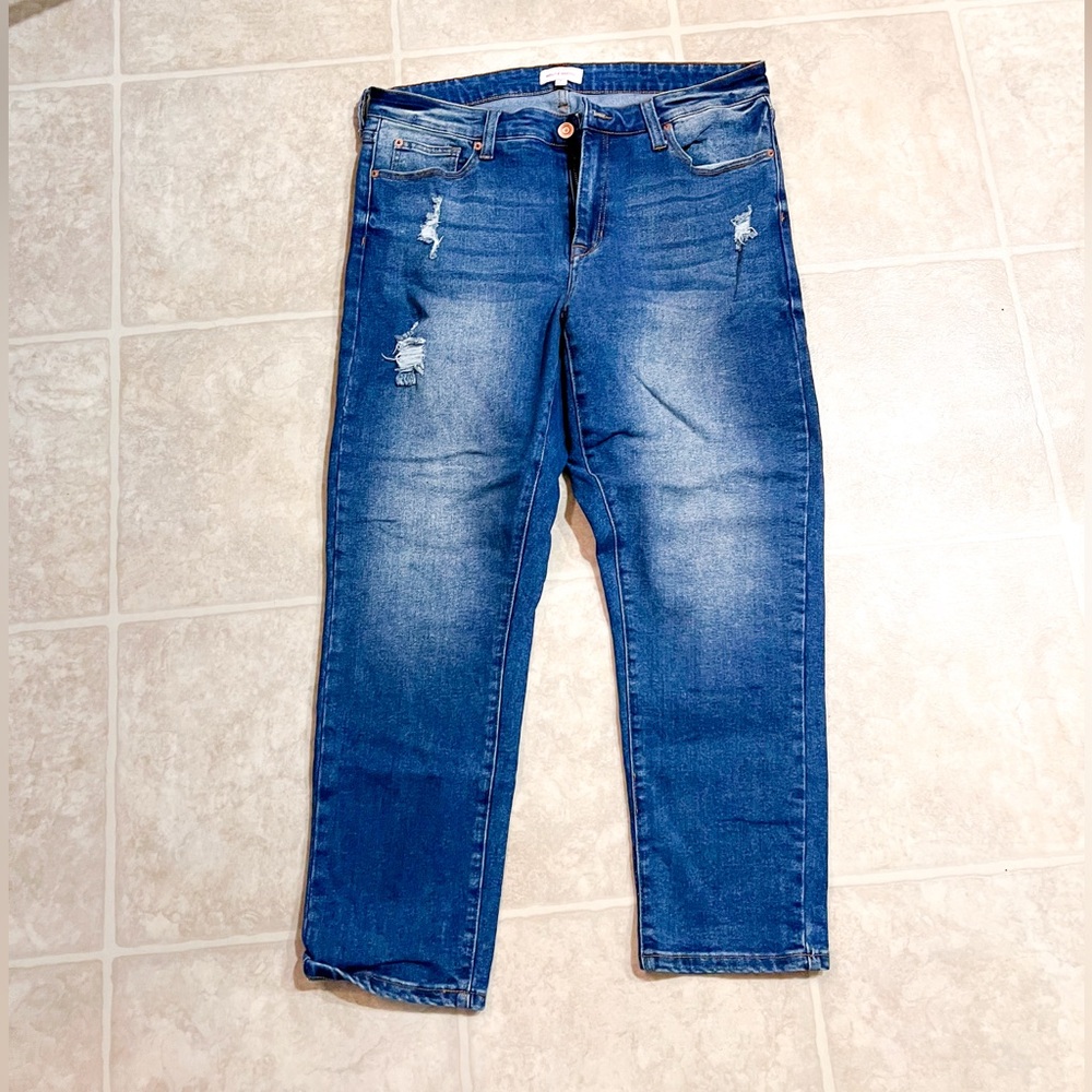 Women's Blue Distressed Jeans